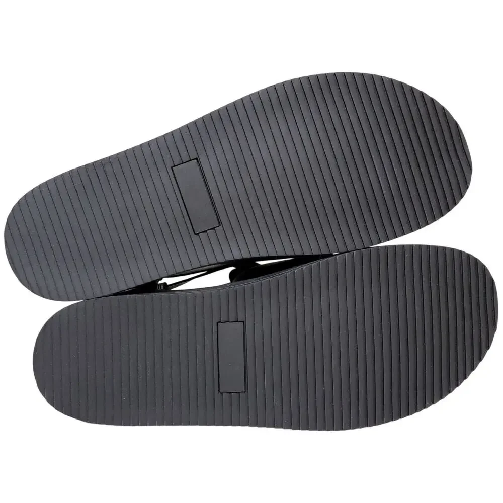 Alfani Men Ethann Flat Gladiator Sandals Size US 13M Black Faux Leather